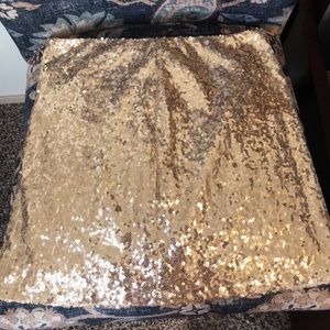 Gold sequin skirt